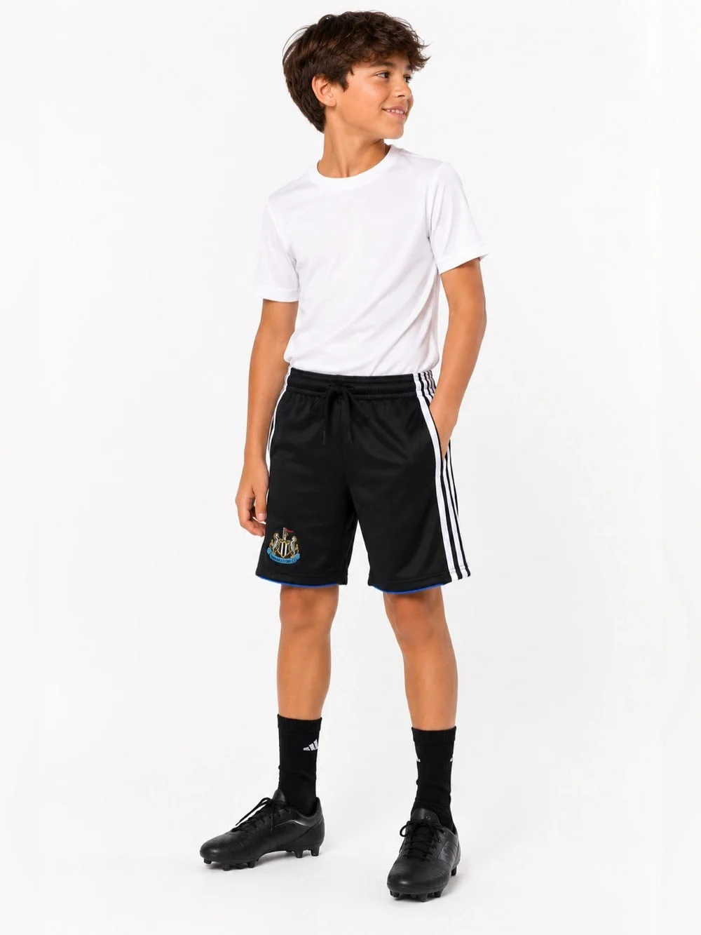Adidas Newcastle United Climacool Boys Soccer Shorts Black Size S Youth